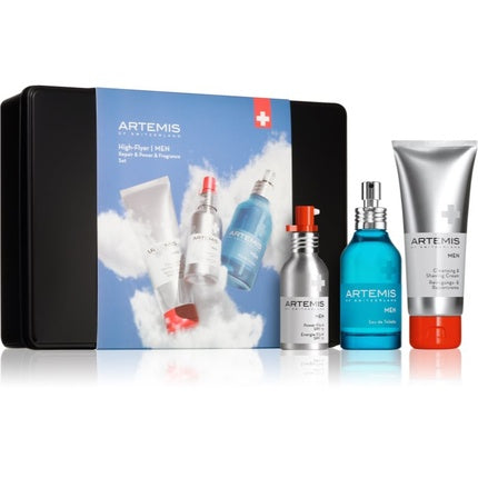 Set Cadou Parfum Artemis High Flyer pentru Bărbați, Culoare Albastru Argintiu