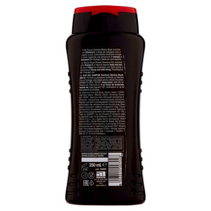 Șampon gel de duș, Malizia, pentru bărbați, 250 ml