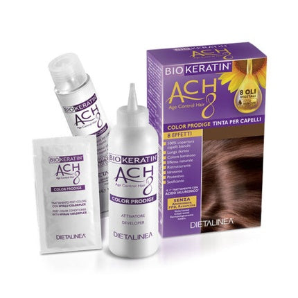 Vopsea păr, Dietalinea Biokeratin, Golden Dark Blonde, pachet 175g