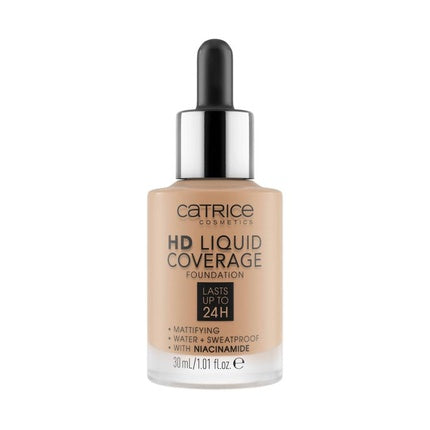 Fond de ten lichid Catrice HD Liquid Coverage, 050 Rosy Ash, 30ml