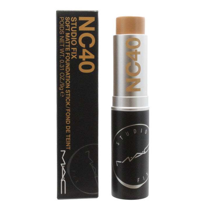 Fond de ten tip baton MAC Studio Fix, cu efect mat, nuanța NC40, 9 g