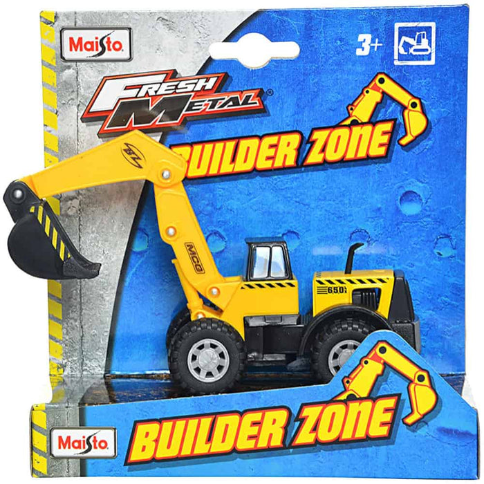 Excavator de jucărie Maisto Fresh Metal Builder Zone, vehicul de construcții, de la 3 ani