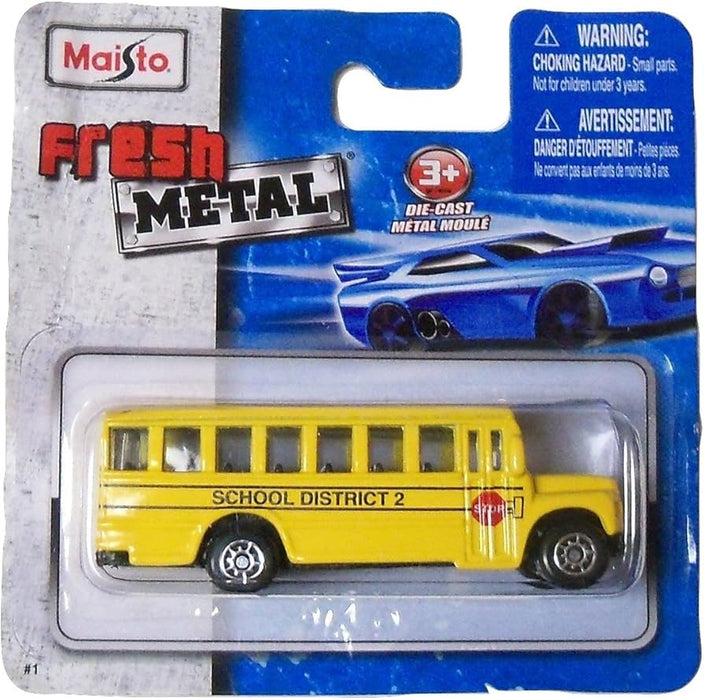 Autobuz școlar de jucărie Maisto Fresh Metal, metal, pentru copii de la 3 ani