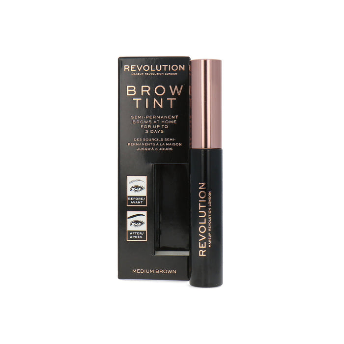 Gel pentru sprâncene Makeup Revolution Brow Tint, maro mediu, 6 ml