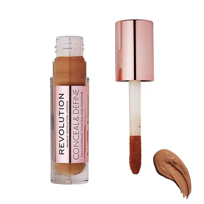 Corector lichid Makeup Revolution Conceal & Define, acoperire completă, nuanța C 14, 4 g