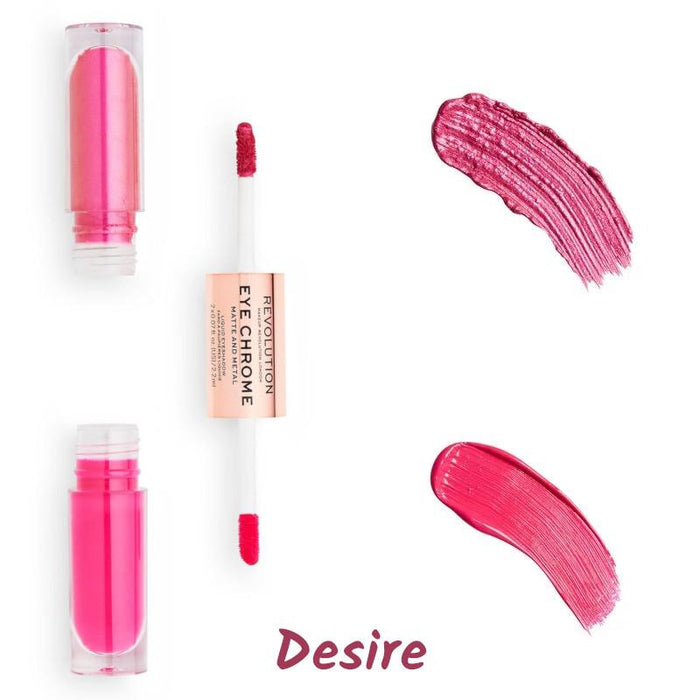 Fard de pleoape lichid Makeup Revolution Eye Chrome, nuanța Desire, 2,2 ml