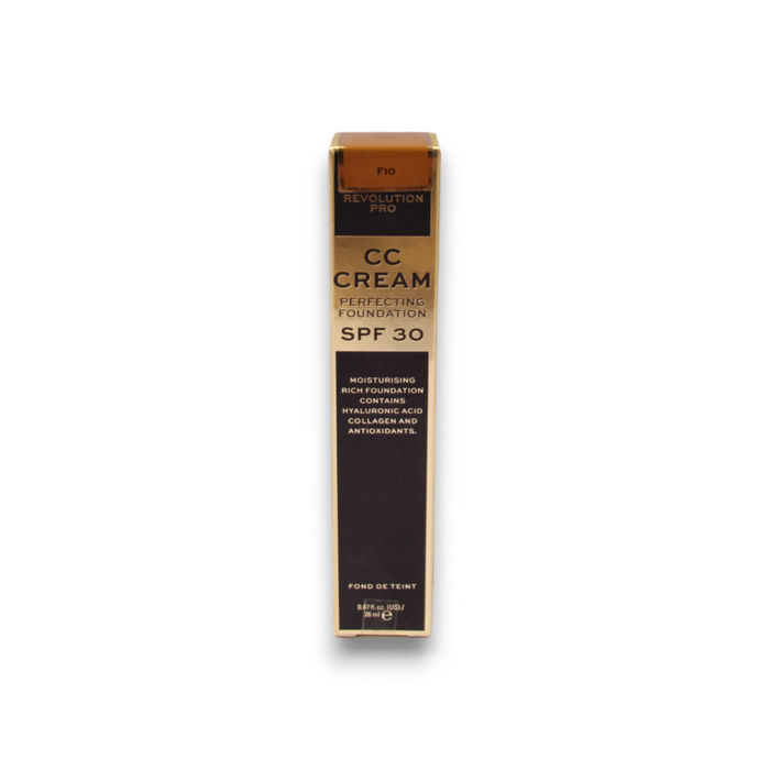 Cremă CC Makeup Revolution Pro CC Perfecting, hidratantă, nuanța F10, SPF 30, 26 ml
