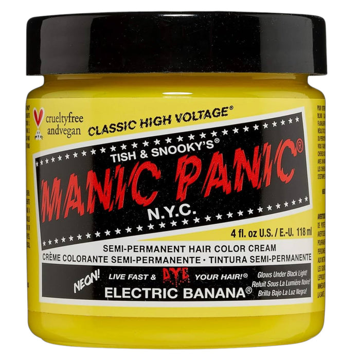 Vopsea semi-permanentă de păr Manic Panic Classic High Voltage, nuanța Electric Banana, 118 ml