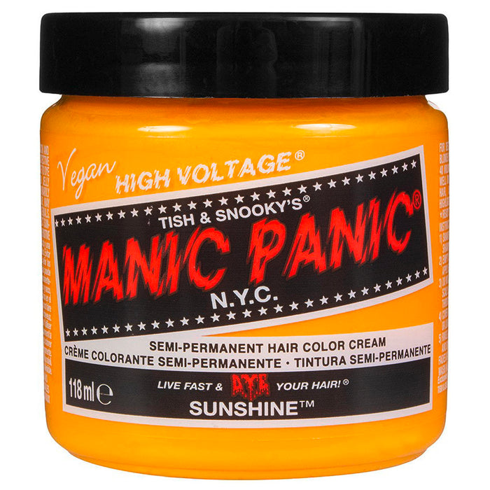Vopsea de păr semi-permanentă Manic Panic Classic High Voltage, nuanța Yellow Sunshine, 118 ml