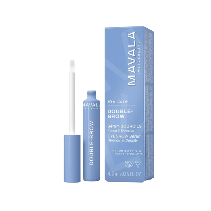 Gel pentru sprâncene Mavala Double Brow, condiționare și definire, 4,5 ml