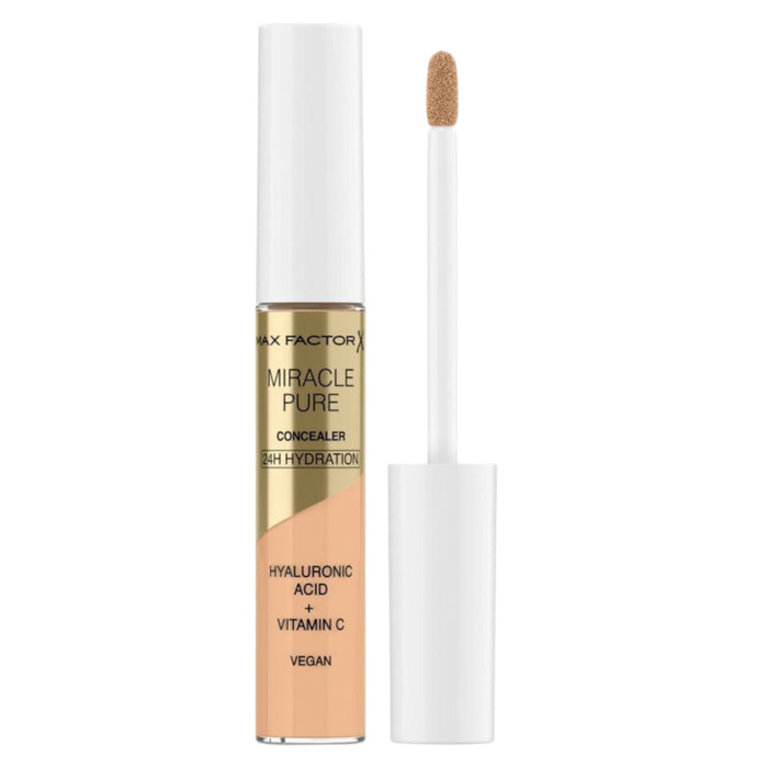Corector pentru cearcăne Max Factor Miracle Pure, cu acid hialuronic, hidratare 24 de ore, nuanța 06, 7,8 ml