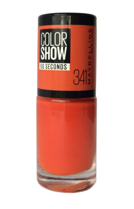 Lac de unghii Maybelline Color Show 60 Seconds, nuanța 341 portocaliu, 7 ml