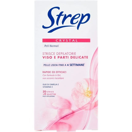 Benzi depilatoare, Strep, cristal, față