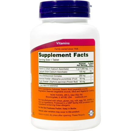 Tablete Vitamina C, NOW Foods, Buffered C-1000 Complex, Antioxidant Protection, 90 tablete