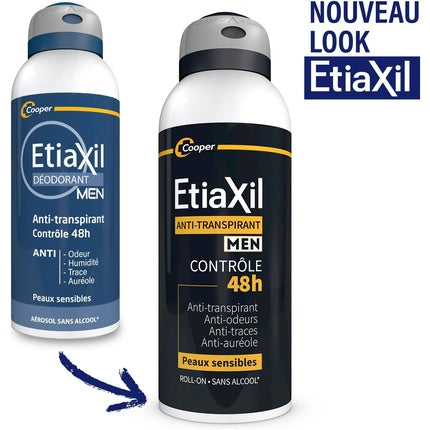 Etiaxil Deodorant pentru Bărbați, Anti-transpirant Aerosol 150ml - Set de 2