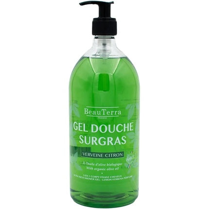 Gel de duș Beauterra Surgras 1L pentru piele sensibilă, aromă de verveină