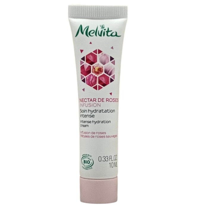 Cremă de față Melvita Nectar de Roses, hidratantă, organică, de zi, 10 ml, tester
