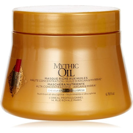 Mască de păr L'Oréal Professionnel Mythic Oil pentru păr gros, 200ml