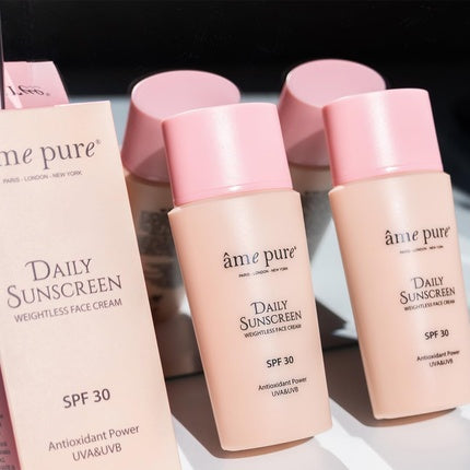 Cremă solară, Âme Pure, Daily Sunscreen, roz, 50 ml