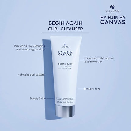 Șampon vegan pentru bucle, My Hair. My Canvas. Begin Again, 200 ml