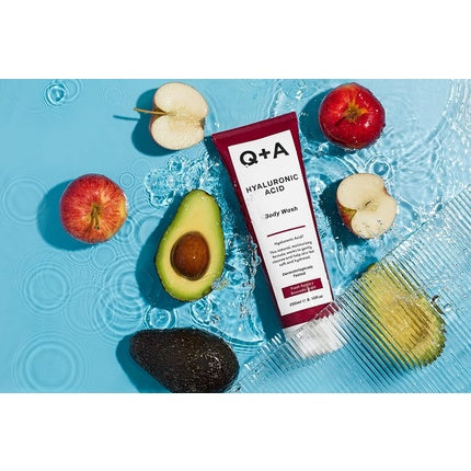 Gel de Duș Q+A, Hyaluronic Acid, 250ml, măr și avocado