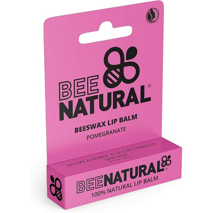 Balsam de buze 100% natural Bee Natural, aromă de rodie, 4.2g