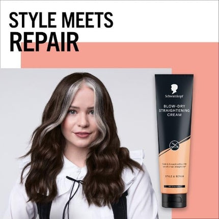Cremă de styling Schwarzkopf Blow-Dry Straightening Cream, 150ml