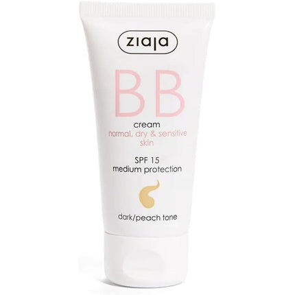 Cremă BB, Ziaja, 50ml, ten gras și mixt, nuanță închis/piersică