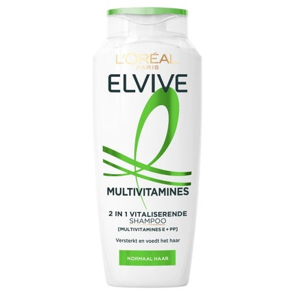 Șampon L'Oréal Paris Elvive Multivitamine 2 în 1, Alb și Verde, 290 g