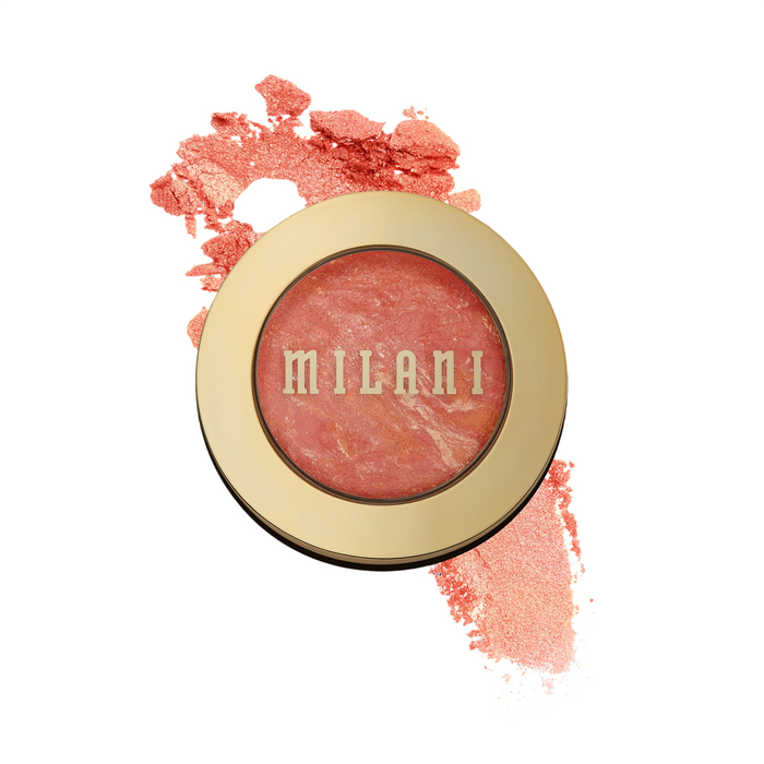 Pudră de obraz Milani Baked Blush, cu strălucire, nuanța 08 Corallina, 3,5 g