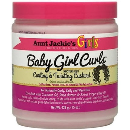Cremă de coafat, Aunt Jackie's Girls Baby Girl Curls Curling & Twisting Custard, roz