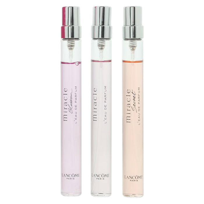 Set apă de parfum Lancome Miracle Blossom + Miracle + Miracle Secret, pentru femei, 3 x 10 ml