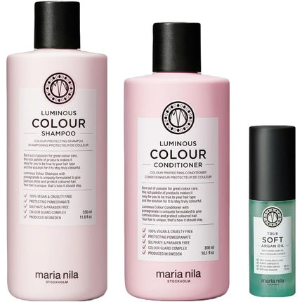 Set șampon și balsam Maria Nila, Luminous Colour, ulei de argan
