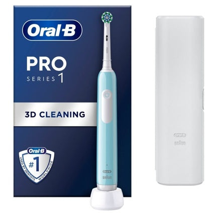 Periuță de dinți electrică Oral-B PRO1 Turquoise, design ergonomic