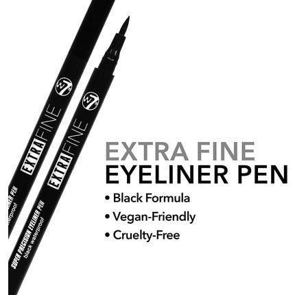 Eyeliner W7, Waterproof, negru