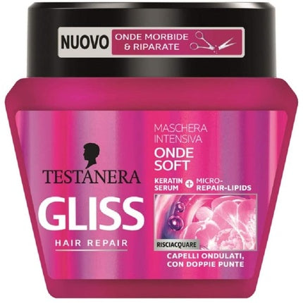 Masca de păr Gliss Satin Waves, 300ml, roz