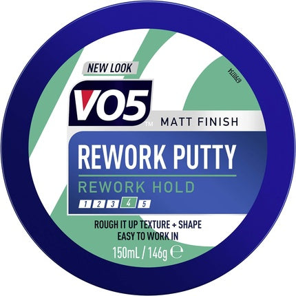 Pută de păr VO5 Rework Hair Putty, 150ml, aspect mat