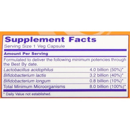 Supliment alimentar, Now Foods, Acidophilus & Bifidus, 120 capsule