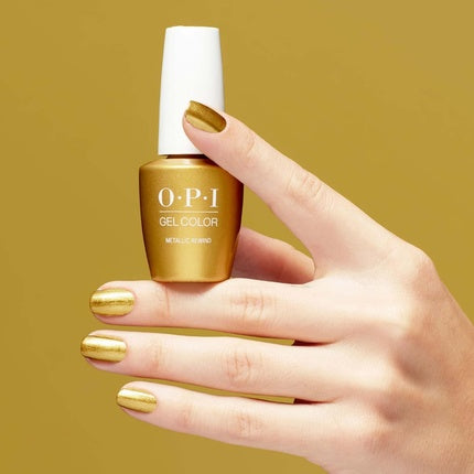 Gel de unghii OPI Gelcolor Metallic Finish Auriu