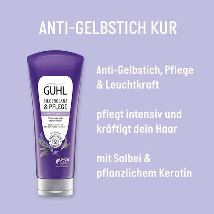 Balsam păr Guhl Silver, 200ml, mov