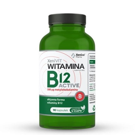 Vitamina B12 Active, Xenicopharma, 500 mcg metilcobalamină, 90 capsule