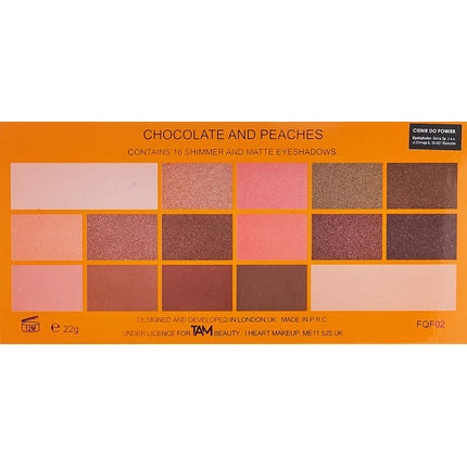 Paletă farduri pleoape, Makeup Revolution, Chocolate And Peaches, 22g