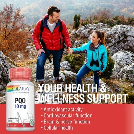 Supliment Solaray PQQ 10mg VegCaps 30 capsule, roșu, 95g