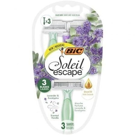 Rase de corp Bic Soleil Escape, Lavandă și Eucalipt, 3 buc