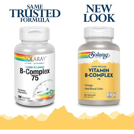 Vitamine B-Complex, Solaray, 75mg, eliberare lentă
