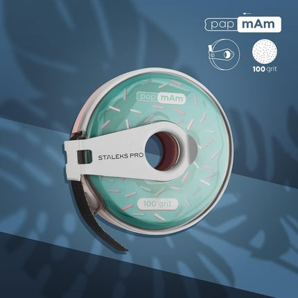Role de filetă pentru unghii, Staleks Pro Expert, 100 grit, design donut