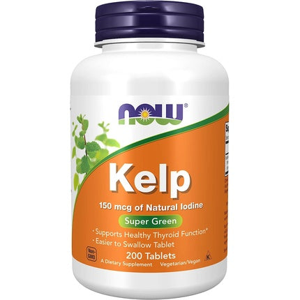 Suplement Iod, NOW Foods, Kelp Natural Iodine, 150mcg, 200 Tablete
