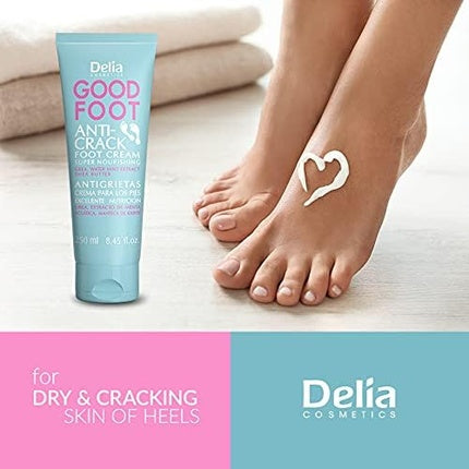 Cremă pentru picioare Delia Cosmetics Good Foot pentru călcâie crăpate cu unt de shea și uree 250ml
