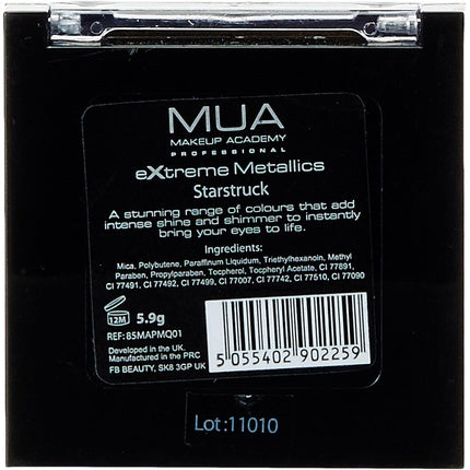 Paletă farduri ochi, MUA, Extreme Metallic Quad Starstruck, 10g