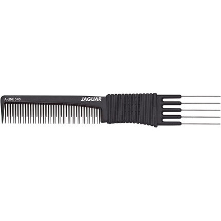 Pieptăn de coafat Jaguar A-Line 540 Fork, negru, lungime 19.05 cm